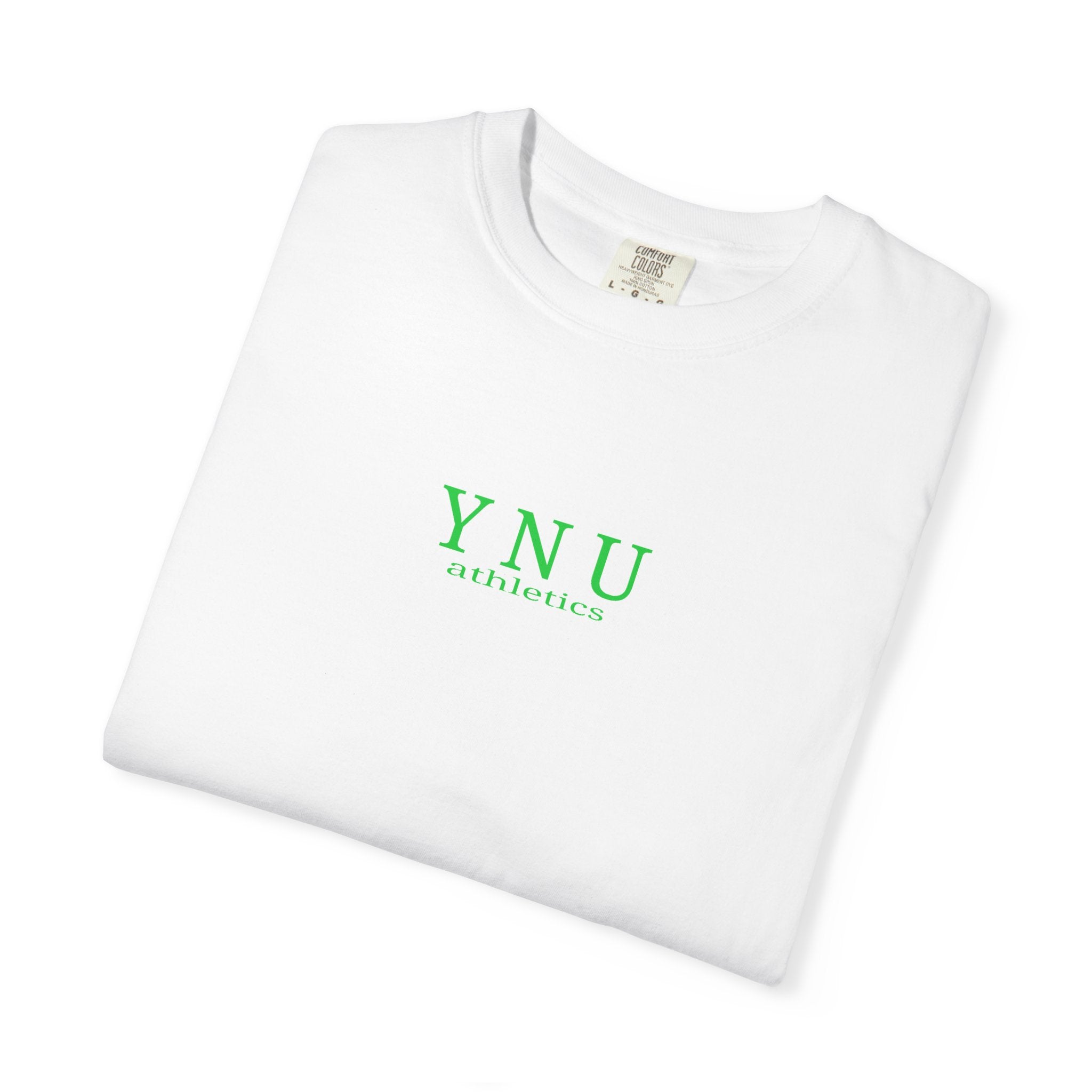 Why Not You? YNU Athletics Graphic T-Shirt: SLIME GREEN
