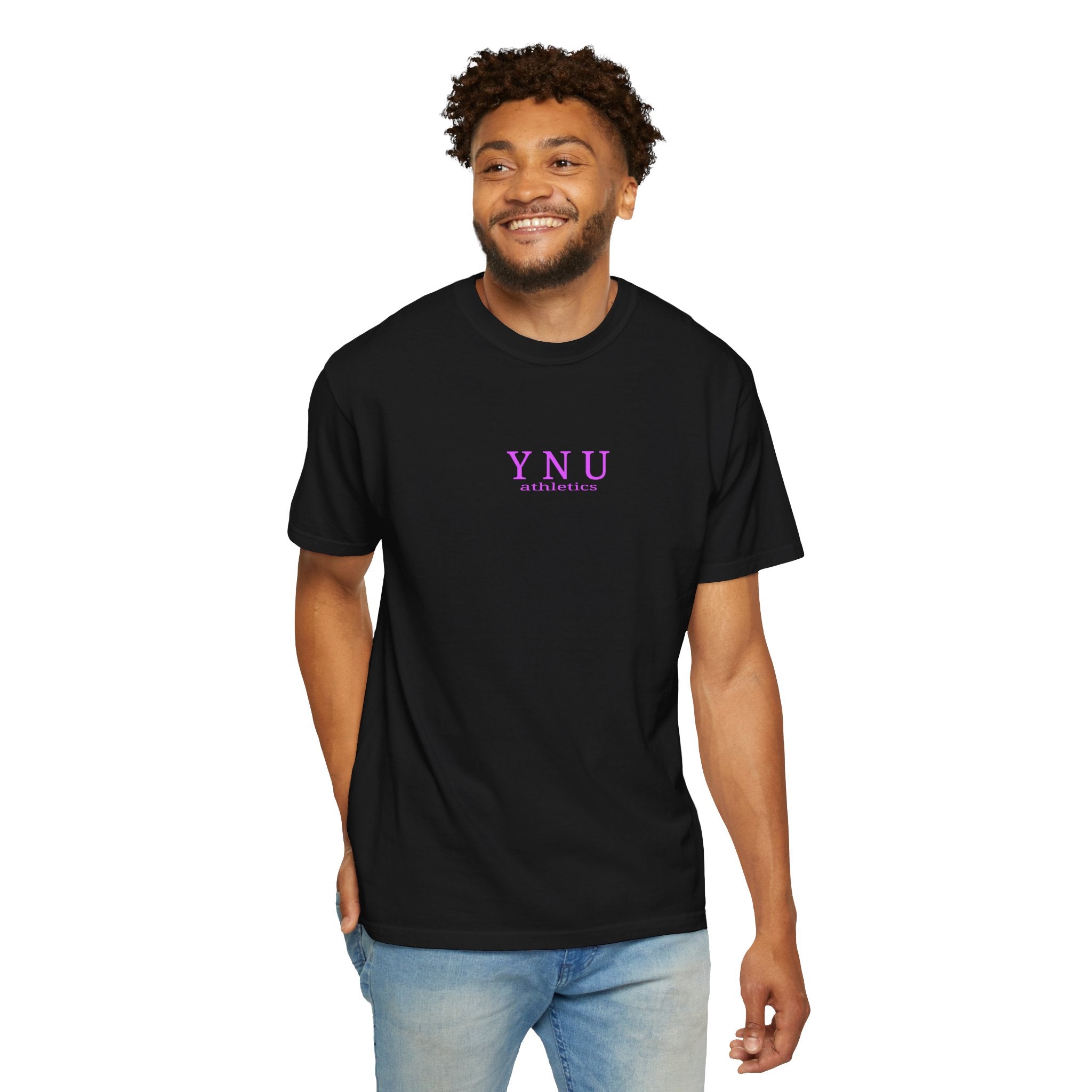 Why Not You? YNU Athletics Graphic T-Shirt: VIBRANT PINK