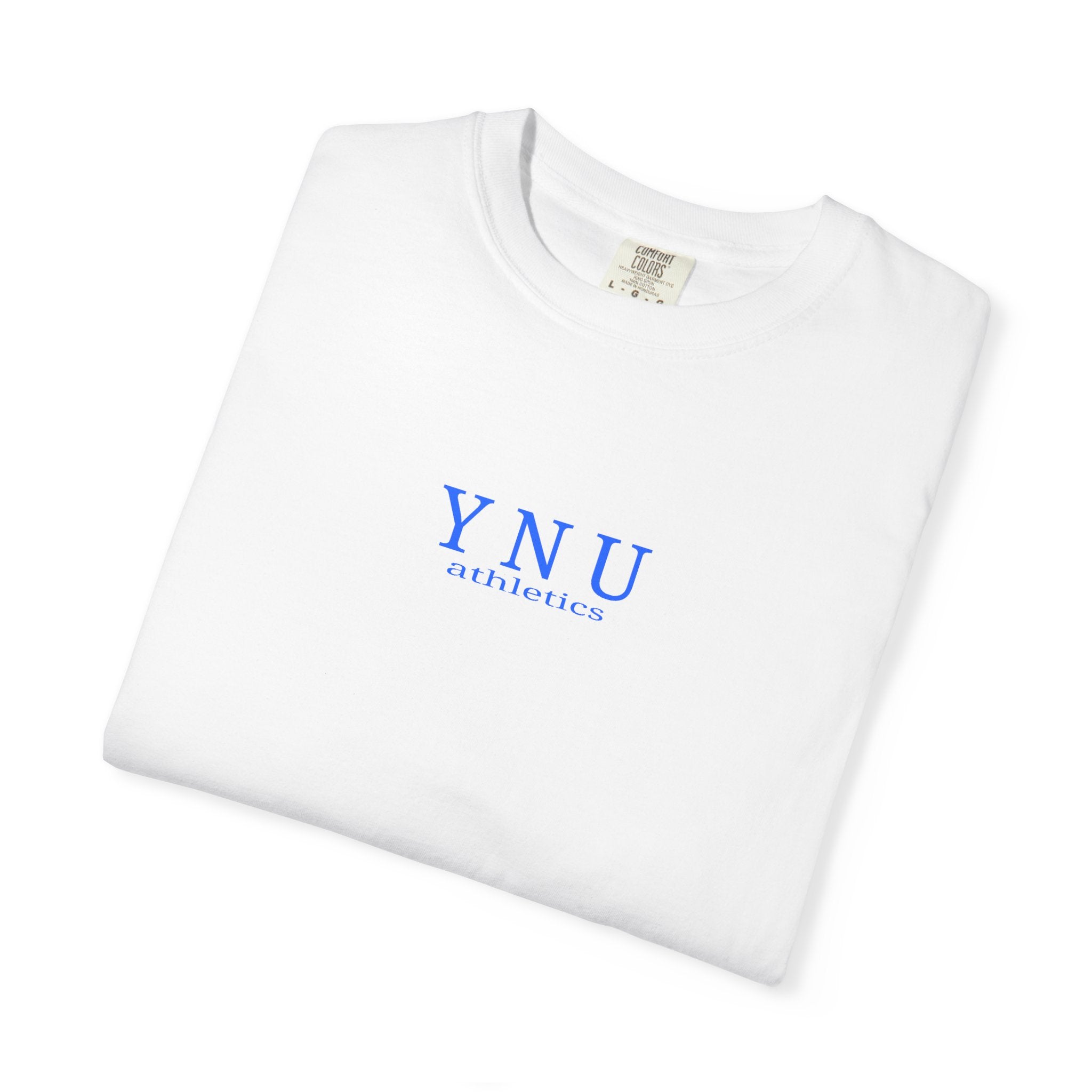 Why Not You? YNU Athletics Graphic T-Shirt: OCEAN BLUE