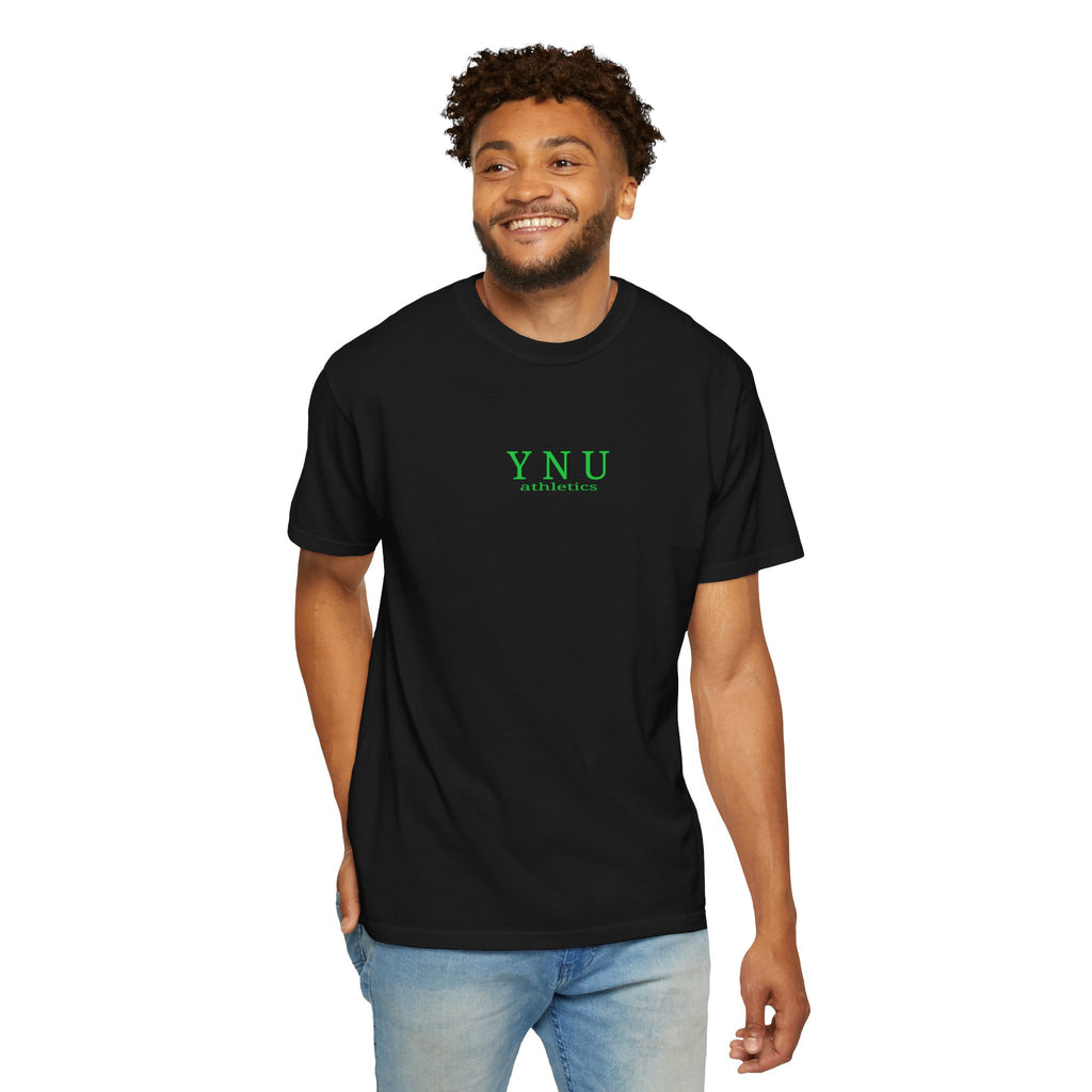 Why Not You? YNU Athletics Graphic T-Shirt: SLIME GREEN