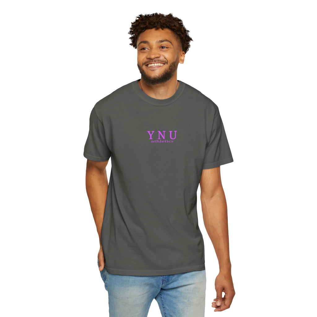 Why Not You? YNU Athletics Graphic T-Shirt: VIBRANT PINK