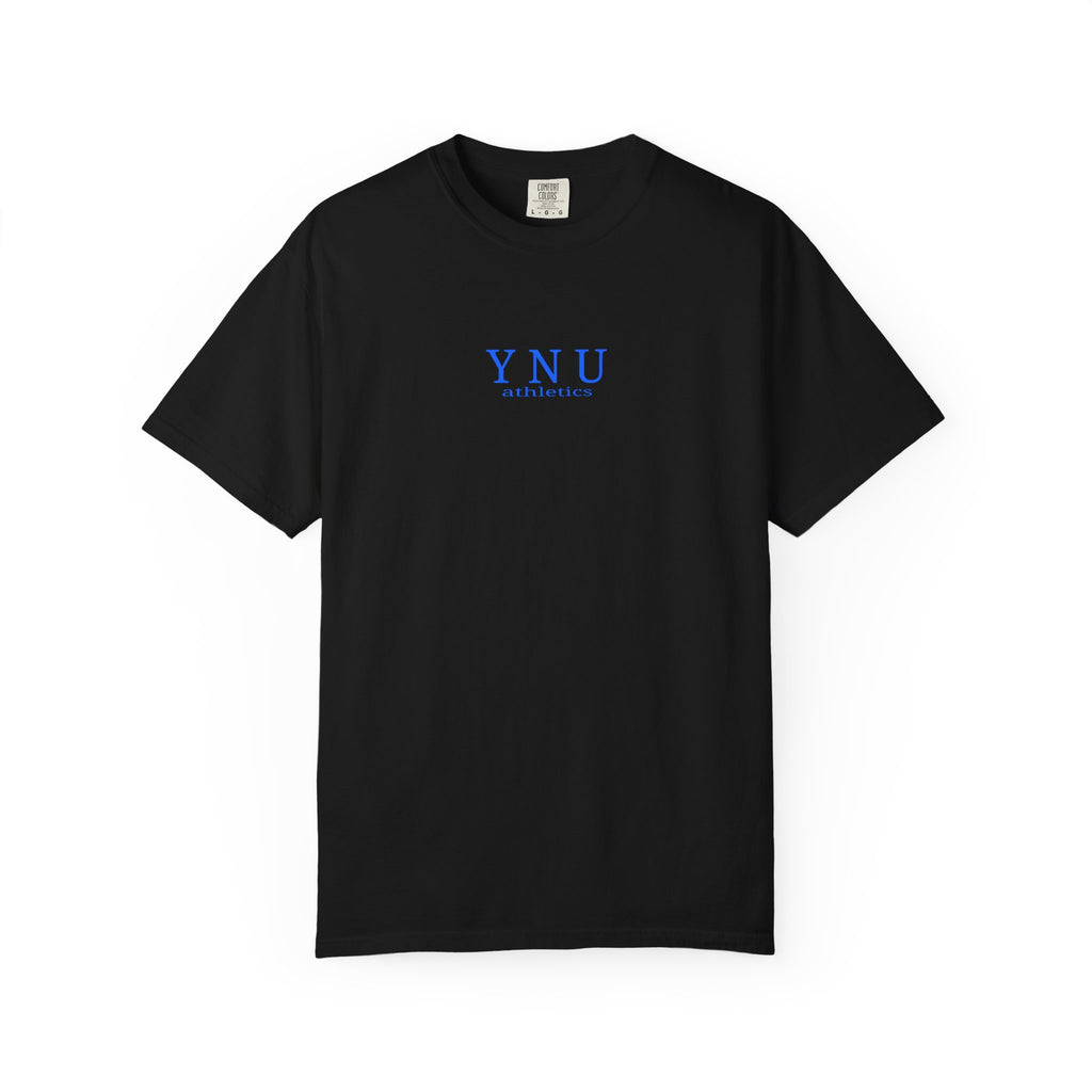 Why Not You? YNU Athletics Graphic T-Shirt: OCEAN BLUE