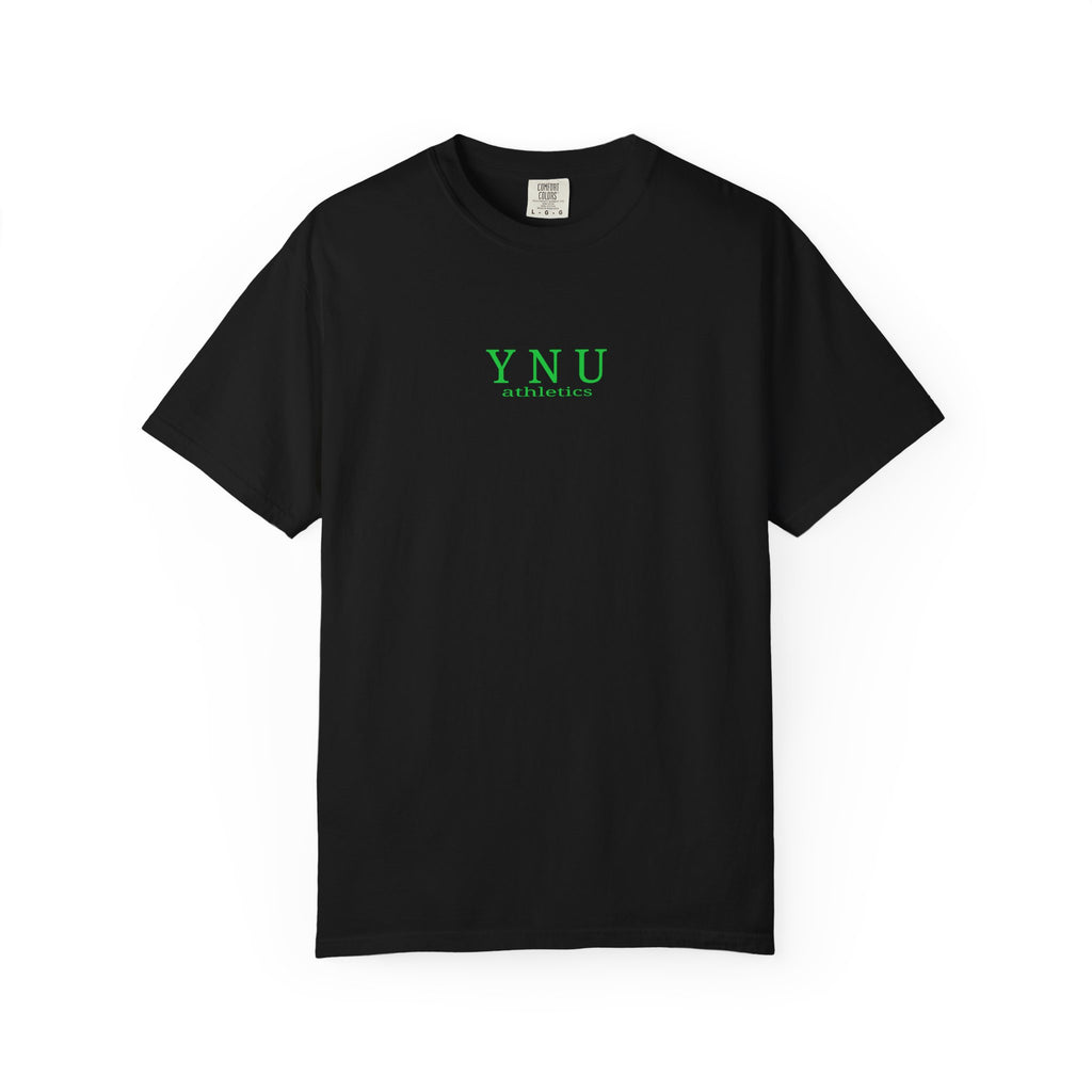 Why Not You? YNU Athletics Graphic T-Shirt: SLIME GREEN