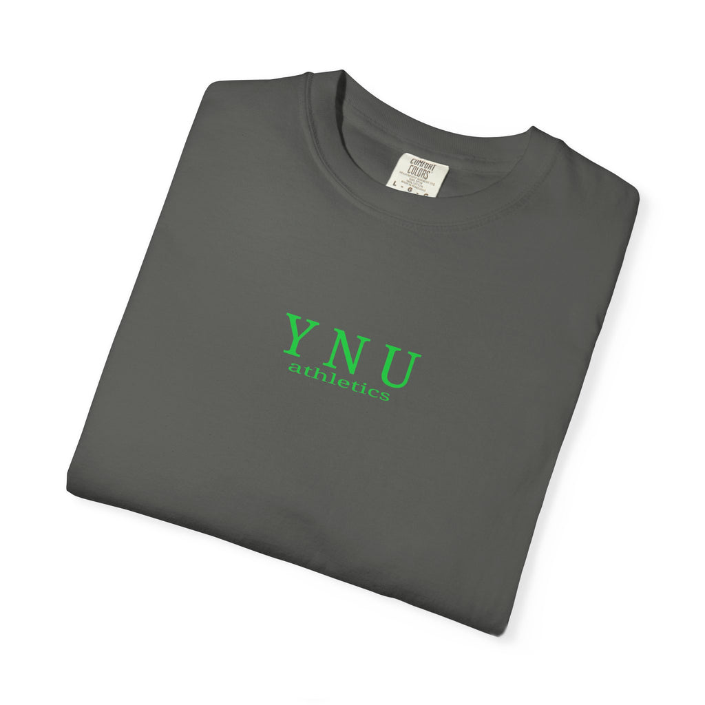 Why Not You? YNU Athletics Graphic T-Shirt: SLIME GREEN