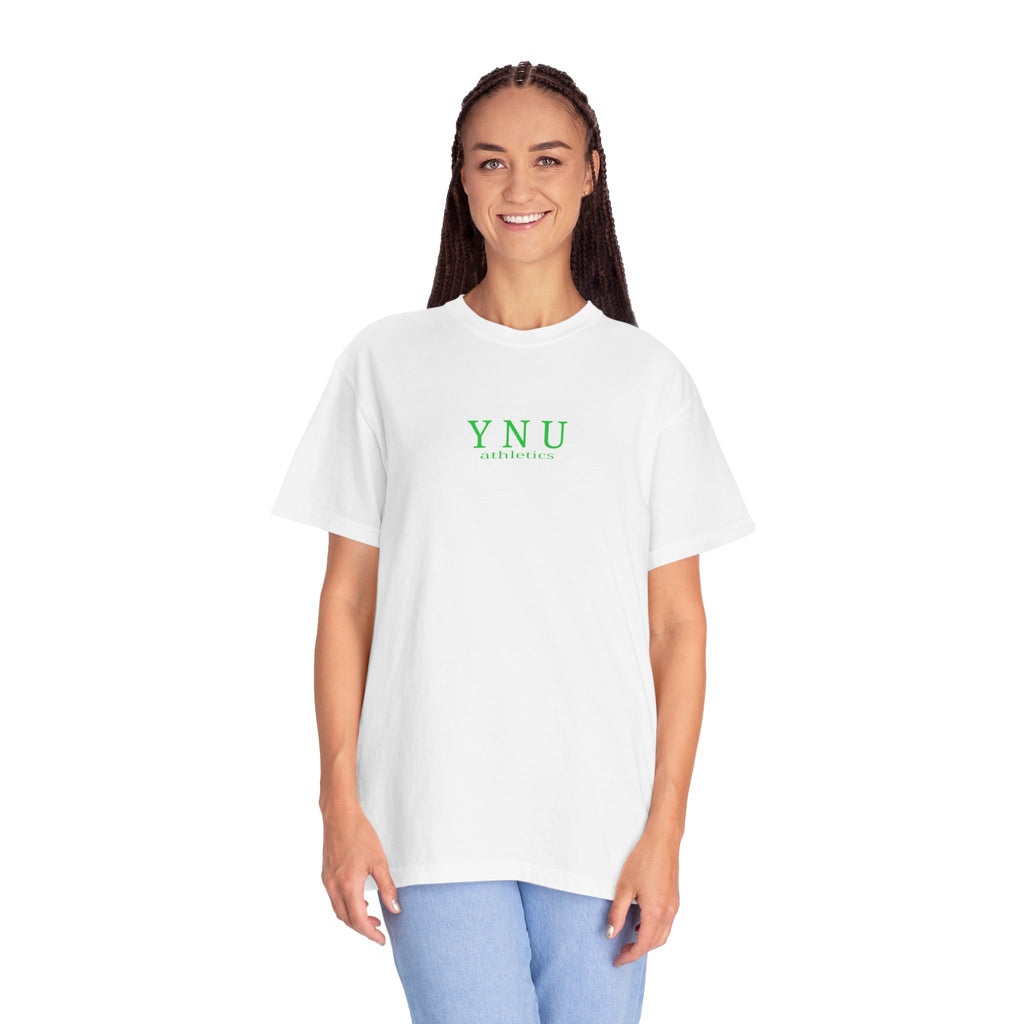 Why Not You? YNU Athletics Graphic T-Shirt: SLIME GREEN