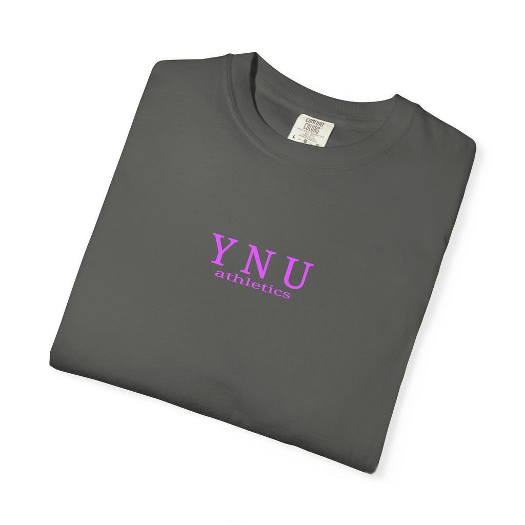 Why Not You? YNU Athletics Graphic T-Shirt: VIBRANT PINK