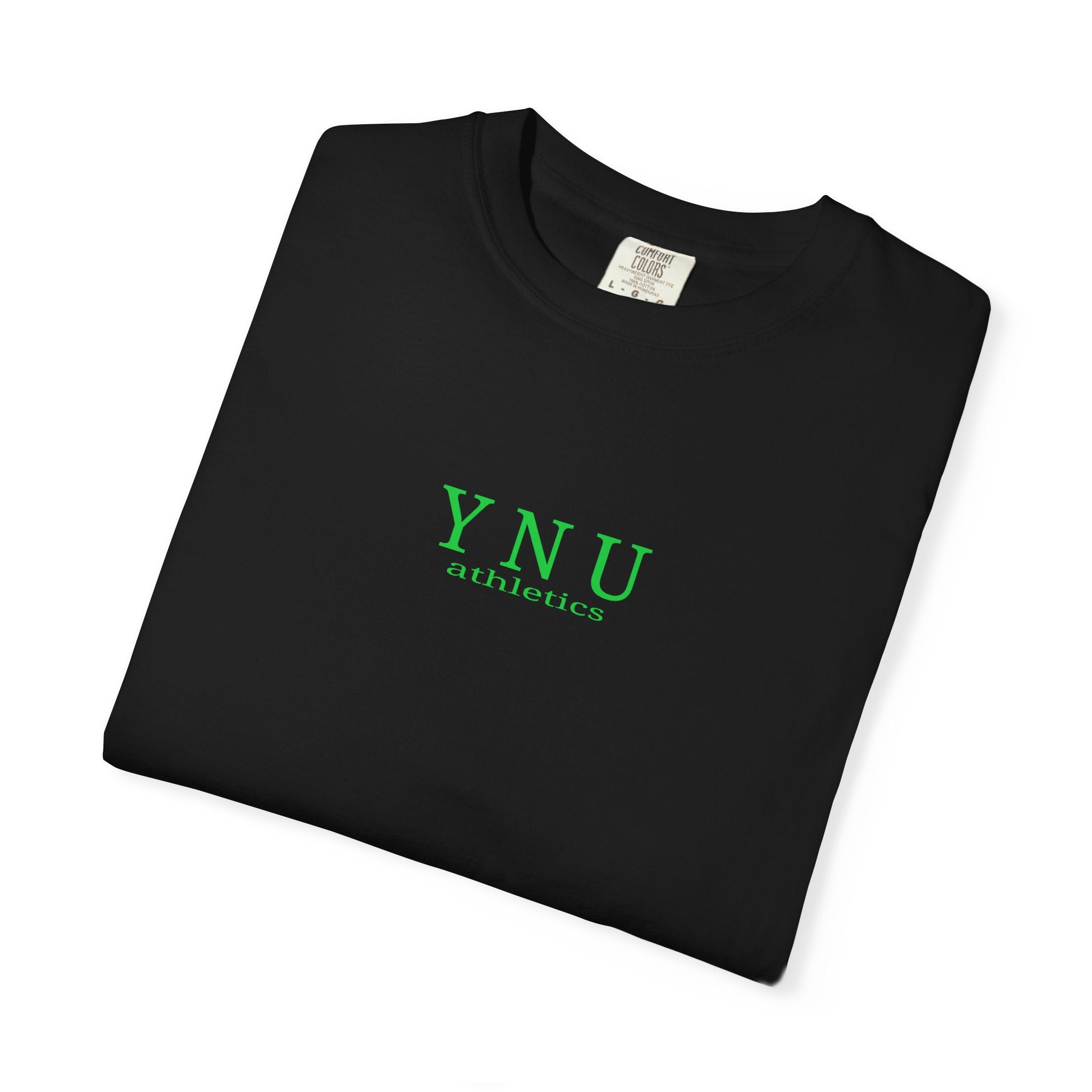Why Not You? YNU Athletics Graphic T-Shirt: SLIME GREEN