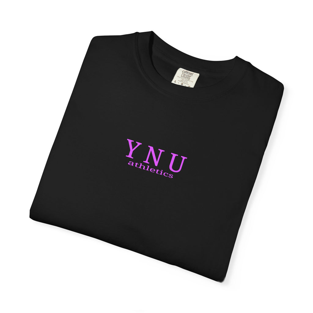 Why Not You? YNU Athletics Graphic T-Shirt: VIBRANT PINK