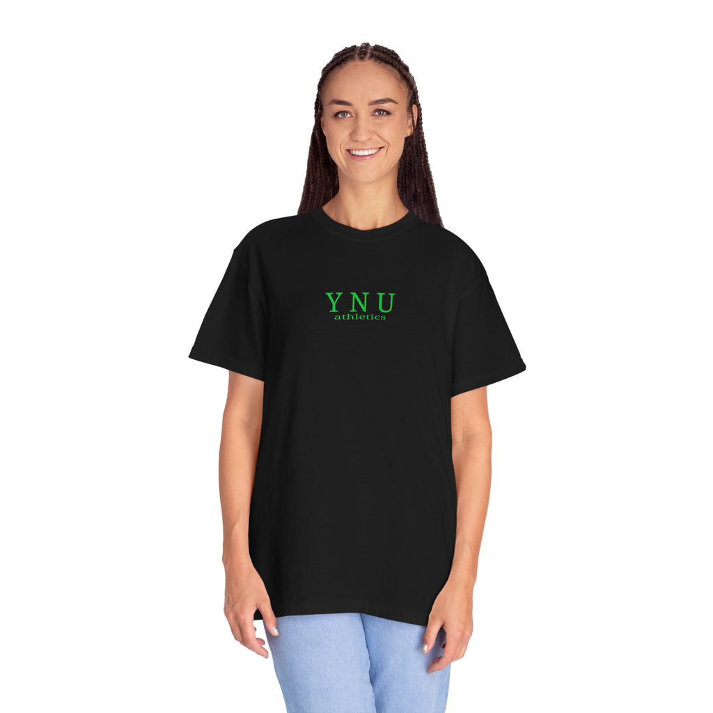 Why Not You? YNU Athletics Graphic T-Shirt: SLIME GREEN