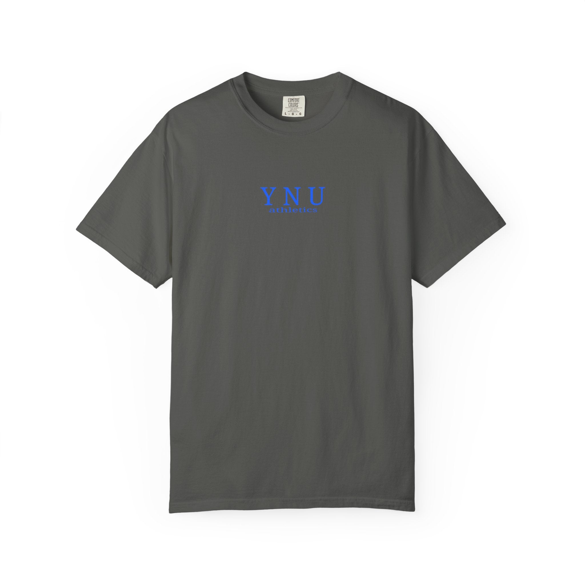 Why Not You? YNU Athletics Graphic T-Shirt: OCEAN BLUE