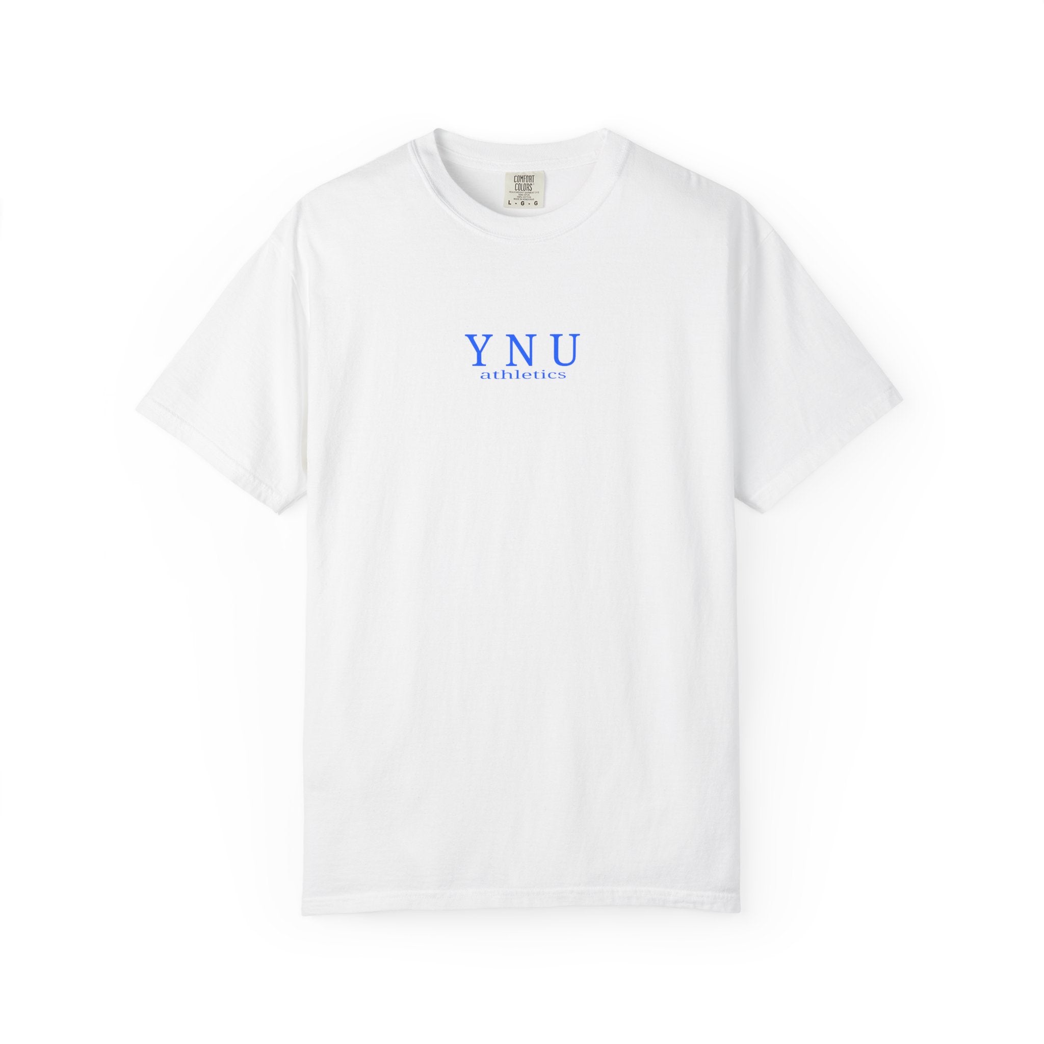 Why Not You? YNU Athletics Graphic T-Shirt: OCEAN BLUE